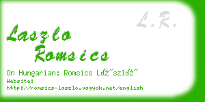 laszlo romsics business card